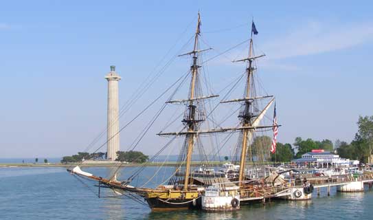 The Brig Niagara Ship at port in Put-in-Bay, Ohio